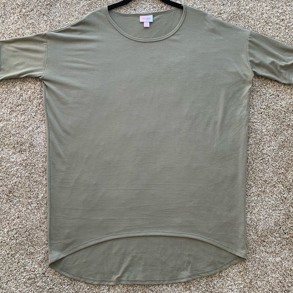 Small LuLaRoe Irma in Solid Sage Green